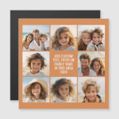 8 Foto-Collage - Benutzerdefinierter Text - Magnet (Vorne/Hinten)