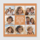 8 Foto-Collage - Benutzerdefinierter Text - Magnet (Vorderseite)