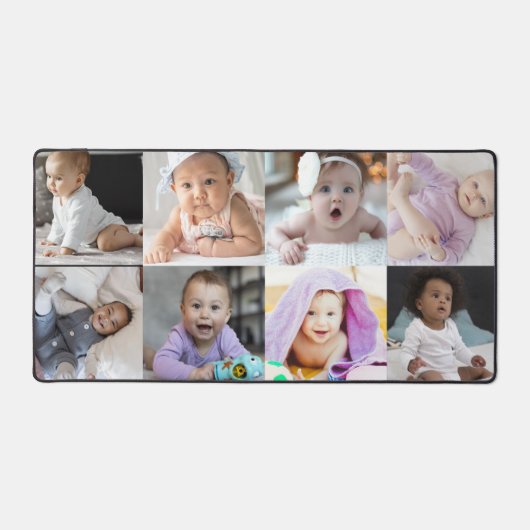 8 Foto Collage Custom Gift Schreibtischunterlage (Vorderseite)