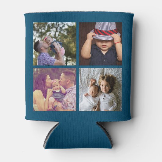 8 Foto Collage DIY Fun Personalisiert Dose Cooler Dosenkühler (Vorderseite)