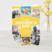 8 Foto Collage Gelbes Glück Muttertag Karte (Gelbe Blume)