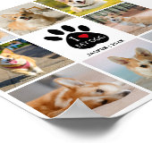 8 Foto Collage Herz I Liebe Mein Hund Poster (Ecke)