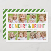 8 Foto Collage Holiday Fotokarte Feiertagskarte (Vorne/Hinten)
