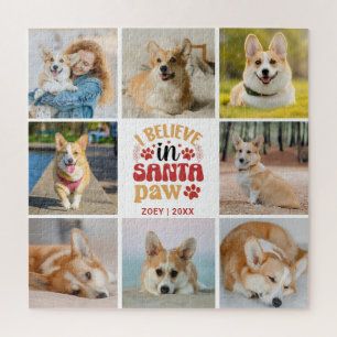 8 Foto Collage Ich glaube an Santa Paw Name & Datu Puzzle