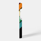 8 Foto Collage mit Retro-70er inspirierte Streifen iPhone Hülle (Linke Seite)