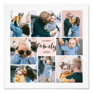 8 Foto Collage Moderne, stilvolle Familie Blüte