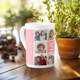 8 Foto Collage Monogramm FOTO 6 muss bearbeitet we Porzellantasse