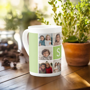 8 Foto Collage Monogramm FOTO 6 muss bearbeitet we Porzellantasse