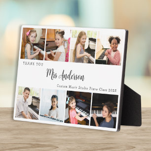 8 Foto-Collage Musiklehrer Würdigung Geschenk Fotoplatte