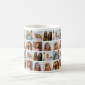 8 Foto-Collage-Muster - Rastermuster - Weiß Kaffeetasse (Mittel)