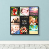 8 Foto Collage Personalisierte Coole Super-Mama Leinwanddruck (Insitu (Holzboden))