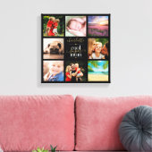 8 Foto Collage Personalisierte Coole Super-Mama Leinwanddruck (Insitu (Wohnzimmer))