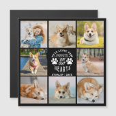 8 Foto Collage Pet Erinnerung Magnetkarte (Vorne/Hinten)