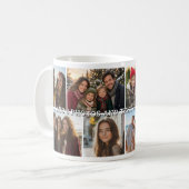 8-Foto-Collage-Raster - Benutzerdefinierter Text Kaffeetasse (Vorderseite Links)