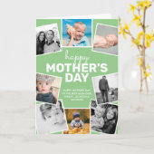 8 Foto Collage Sage Happy Mother's Day Karte (Gelbe Blume)
