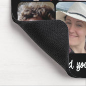 8-Foto-Collage schwarz weiß Mousepad (Ecke)