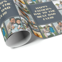 8 Foto Collage Sentiment Vatertag Geburtstag Geschenkpapier