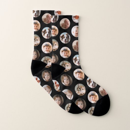 8-Foto Collage Socken (Paar)