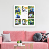 8 Foto Collage Vater Pater Keepake Leinwanddruck (Insitu (Wohnzimmer))