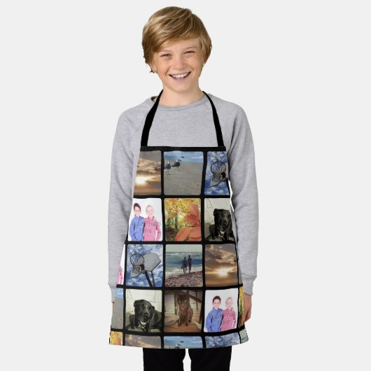 8 Foto Collage Vollfarben Keepake Geschenk Kinder Schürze (Getragen)