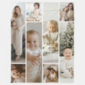 8-Foto-Collage-Vorlage personalisiert Fleecedecke (Vorderseite)