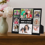 8 Foto Collage Weltbeste Tante und Onkel Fotoplatte<br><div class="desc">8 Foto Collage Plakette für die weltbeste Tante und Onkel. Ein personalisiertes Geschenk für die besonderen Menschen in Ihrem Leben.</div>