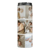 8 Foto Collage Wir Liebe Sie Oma Nana Arch Thermosbecher (Rückseite)