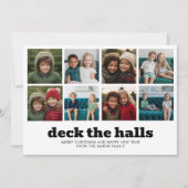 8 Foto Deck Hallen Schwarz-weiß Weihnachten Karier (Vorderseite)