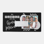 8 Foto Familienmotivation grau schwarz Schreibtischunterlage (Tastatur & Maus)