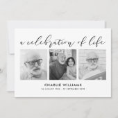 8-Foto-Feier zum Leben/Beerdigung/Gedenkfeier Einladung (Vorderseite)