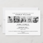 8-Foto-Feier zum Leben/Beerdigung/Gedenkfeier Einladung (Rückseite)