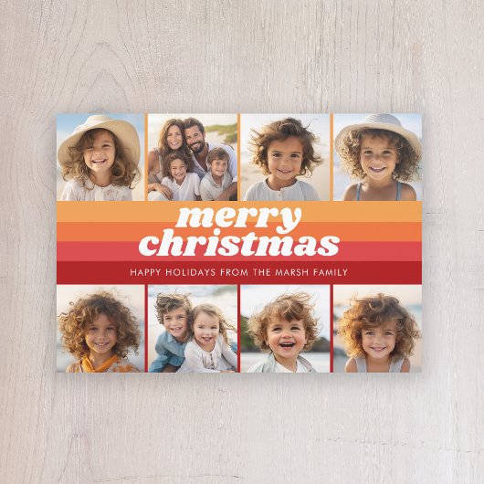 8 Foto Grenze - Frohe Weihnachten Retro Linie Art