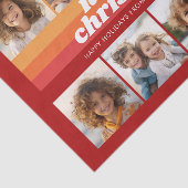 8 Foto Grenze - Frohe Weihnachten Retro Linie Art Seidenpapier (Ausschnitt)