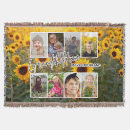 8 Foto "Großeltern machen das Leben groß" Decke