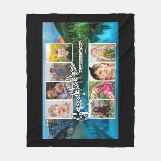 8 Foto "Großkinder machen das Leben groß" Fleecedecke (Vorderseite)