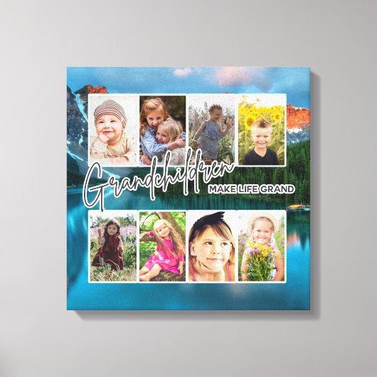 8 Foto "Großkinder machen das Leben groß" Leinwanddruck (Vorderseite)