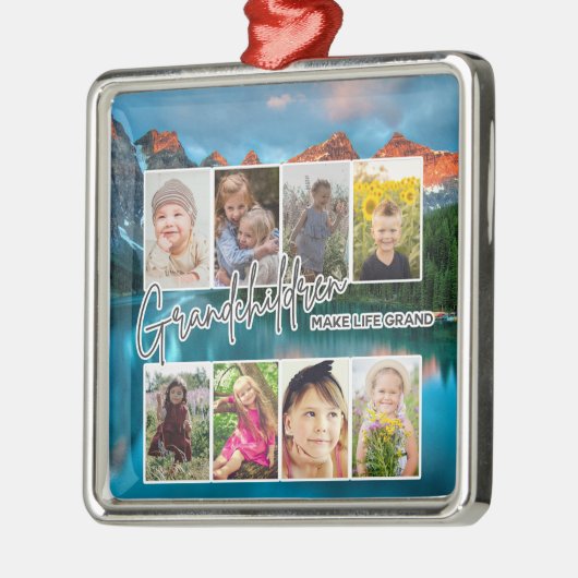 8 Foto "Großkinder machen das Leben groß" Ornament Aus Metall (Links)