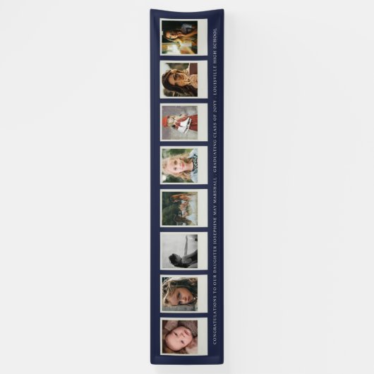 8 Foto Instant Film Abschluss oder Special Event Banner (Vertikal)