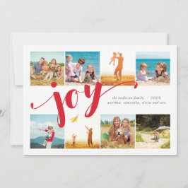 8 Foto Joy Collage Holiday Foto Card Feiertagskarte