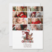 8 Foto Karo Rentier Erstes Weihnachten (Vorderseite)