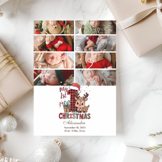 8 Foto Karo Rentier Erstes Weihnachten
