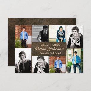 8 Foto Leder - 3 x 5 Abschluss Ankündigung