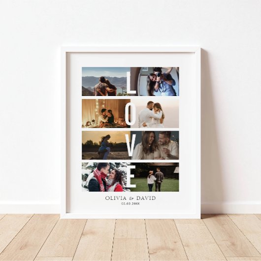 8 Foto Liebe Collage Poster