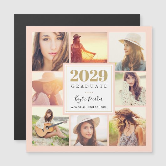 8-Foto-Magnetkarten für den Abschluss Magnetkarte (Vorne/Hinten)