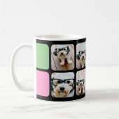 8 Foto Mitte Mod Foto Collage Black Pink Kaffeetasse (Links)