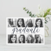 8 Foto Moderner Abschluss Einladung (Stehend Vorderseite)