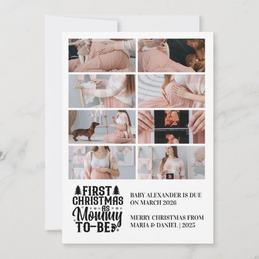 8 Foto Mommy zu Weihnachten Schwangerschaft (Vorderseite)