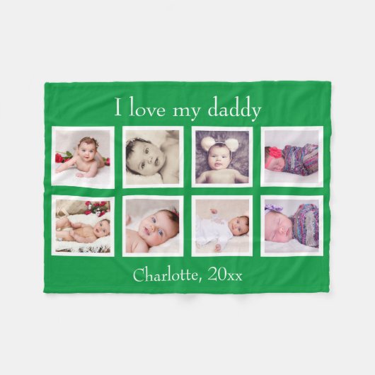 8 Foto Personalisierter benutzerdefinierter Text ( Fleecedecke (Vorderseite (Horizontal))