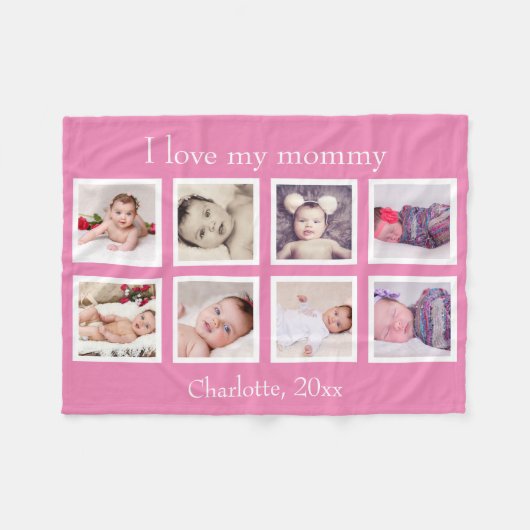 8 Foto Personalisierter benutzerdefinierter Text ( Fleecedecke (Vorderseite (Horizontal))