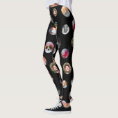 8 Foto polka dot Template Circles Black Übungen Leggings (Links)